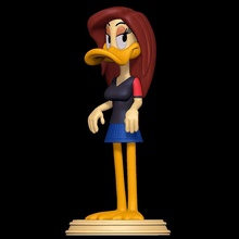 tina russo - looney tunes duck female anthro 3d print model - Mito3D