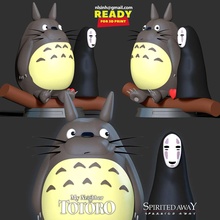 Totoro no face mignonne anime manga ghibli fougueux visage 3dprint statue figure 3dprinting dessin animé 3d print model - Mito3D