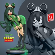 Tsuyu asui desenho animado anime manga 3dprint estátua figura 3dprinting fofa menina rã 3d print model - Mito3D