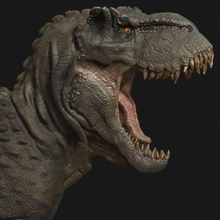 Tyrannosaurus rex Büste jurassisch Dinosaurier Park 3d print model - Mito3D