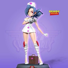 co3d - valentine skullgirls fanart girl warrior nurse cute cartoon 3dprint statue 3dprinting figurine 3d print model - Mito3D