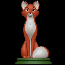 vixey - fox hound disney female feral 3d print model - Mito3D