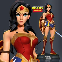 co3d preguntarse mujer estilizado superhéroe superchica dc cómic historietas 3dprint estatua figura 3dprinting arte fan 3d print model - Mito3D