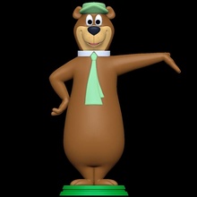 yogui oso masculino peludo antro dibujos animados 3d print model - Mito3D