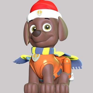 zuma Navidad pata patrulla perros perrito animal manga anime dibujos animados película 3d print model - Mito3D