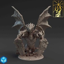 3 headed dragon able model stl home miniatures titan forge 3d print model - Mito3D