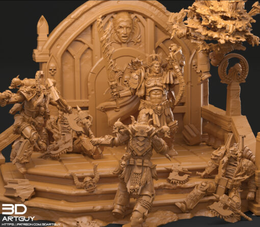 3dartguy 202012 marteau guerre 40k empereur ing modèle stl miniatures 3D print model - Mito3D