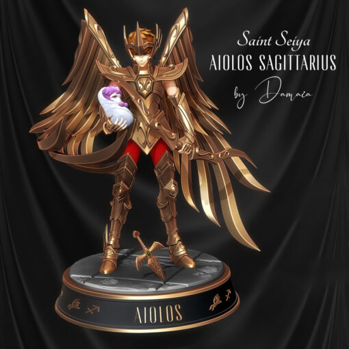 aiolos Sagitario capaz modelo stl hogar casa anime Santo seiya 3D print model - Mito3D