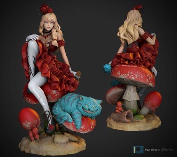 alice wonderland model stl 3d print 3d print model - Mito3D