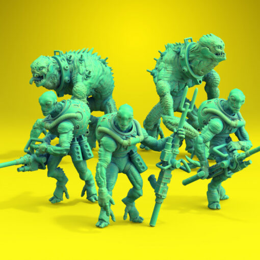 extraterrestre monstre pack 3D print model - Mito3D