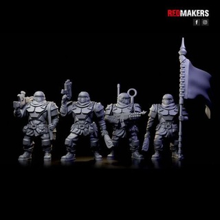 alpha troops command squad imperial force redmakers home miniatures 3d print model - Mito3D