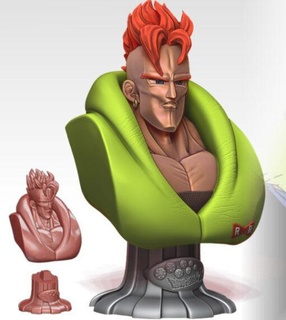 android 16 bust model stl anime dragon ball 3d print model - Mito3D