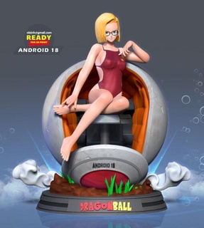 Android 18 bikini capace modello stl casa anime Drago palla 3d print model - Mito3D