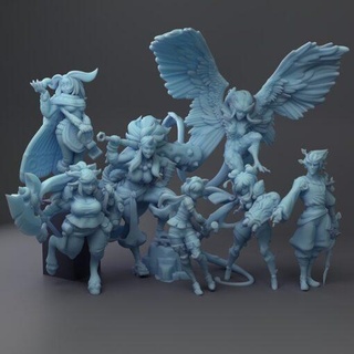 april 2022 twin goddess home miniatures 3d print model - Mito3D