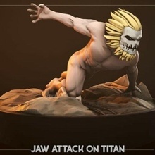 attack on titans jaw figurine ing model stl home anime titan 3d print model - Mito3D
