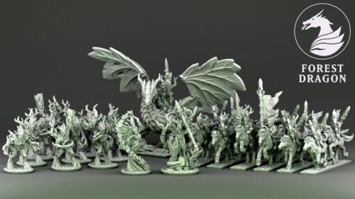 august 2020 forest dragon home all miniatures 3d print model - Mito3D