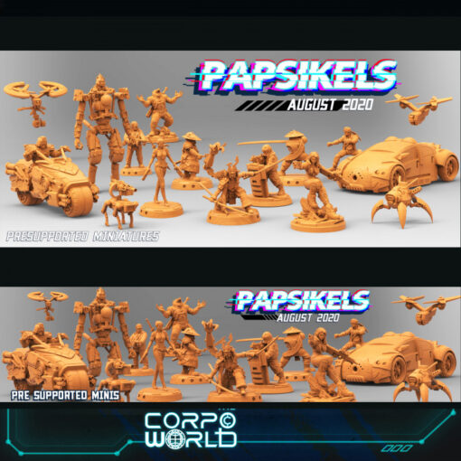 août 2020 papsikels miniatures 3D print model - Mito3D