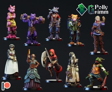 august 2020 pollygrimm miniatures 3d print model - Mito3D