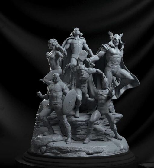 avengers diorama 3D print model - Mito3D