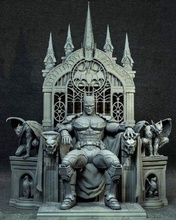 batman on trono ing modelo stl casa dc histórias quadrinhos 3d print model - Mito3D