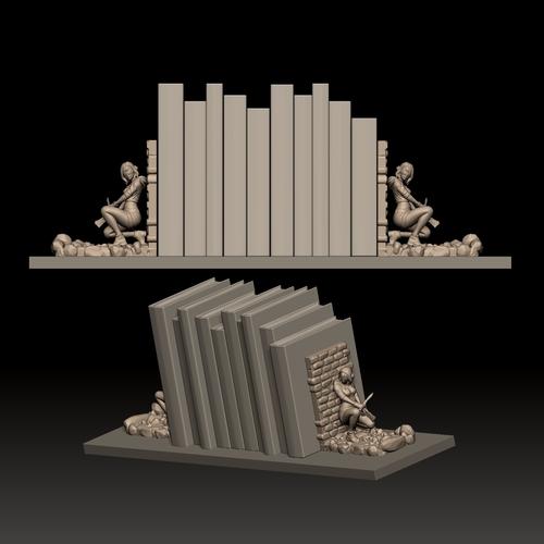 battlefield bookshelf battlefield bookshelf 3D print model - Mito3D