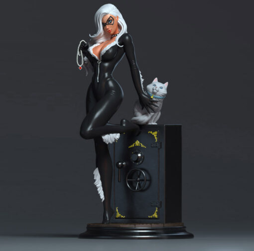 Preto mulher Gato 3D print model - Mito3D