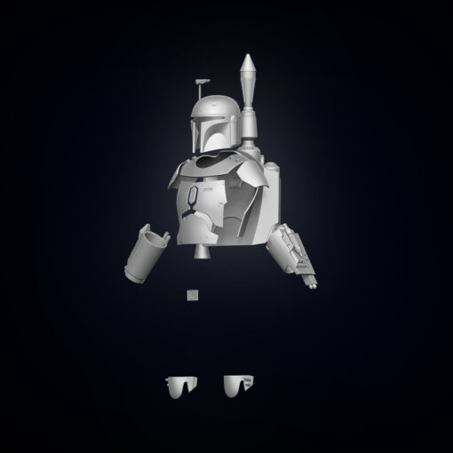 boba fett armure jet pack casque capable modèle stl accueil maison 3d impression 3D print model - Mito3D