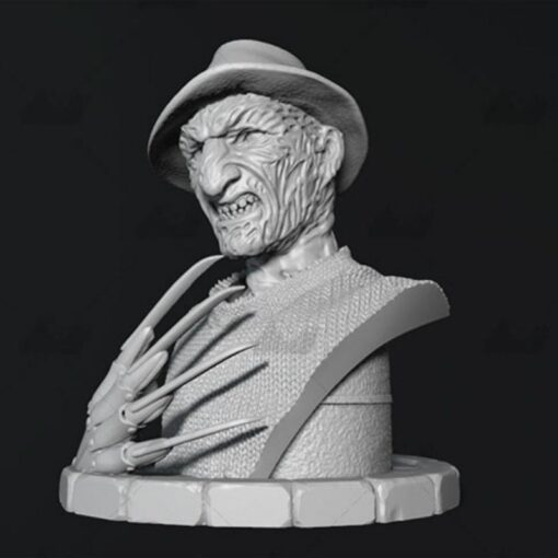 busto of freddy krueger ed modelo stl hogar casa 3d impresión 3D print model - Mito3D