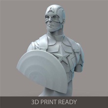 captain america bust ed model stl home marvel 3d print model - Mito3D