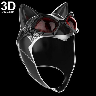mulher Gato Arkham cavaleiro capacete óculos modelo stl 3d impressão 3d print model - Mito3D