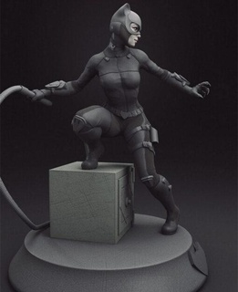 kedi Kadın model stl dc çizgi roman 3d print model - Mito3D