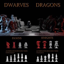 chess dragons dwarves 3d print model - Mito3D