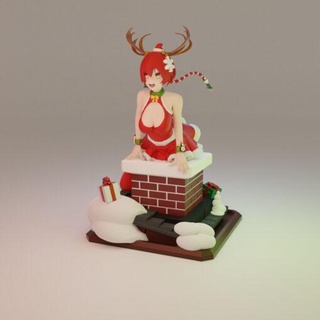 christmas girl ing model stl 3d print 3d print model - Mito3D