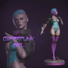 cyberpunk girl able model stl home 3d print 3d print model - Mito3D