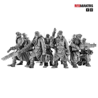 death squad engineers imperial force redmakers home miniatures 3d print model - Mito3D