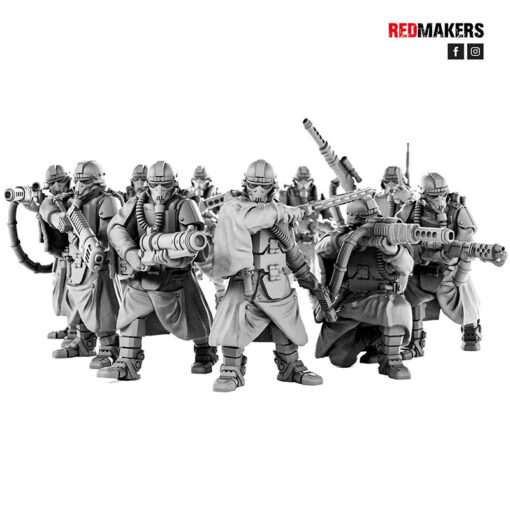 death squad grenadiers imperial force redmakers home miniatures 3D print model - Mito3D