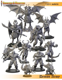 demonarmy umilebundle albinoraven miniature 3d print model - Mito3D