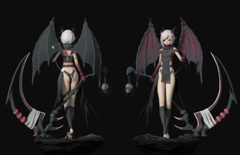 dragon girl ing model obj 3d print 3d print model - Mito3D