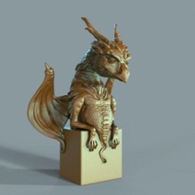 Drachen Statue Dekoration 3d print model - Mito3D