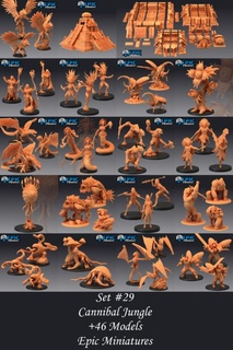 epic august 2021 cannibal jungle set home miniatures 3d print model - Mito3D