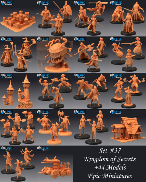 epic december 2021 kingdom secrets set home miniatures 3D print model - Mito3D