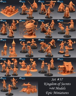 epic december 2021 kingdom secrets set home miniatures 3d print model - Mito3D