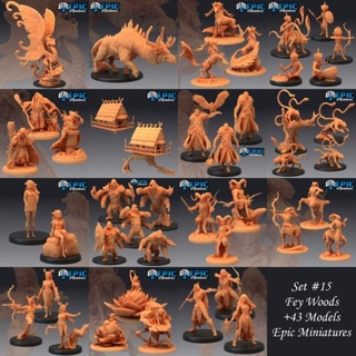 epic february 2021 fey woods set home miniatures 3d print model - Mito3D
