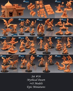 epic february 2021 mythical desert set home miniatures 3d print model - Mito3D