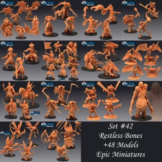 epic february 2022 restless bones set home miniatures 3d print model - Mito3D