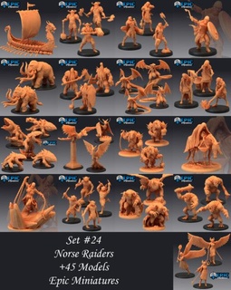 epic june 2021 norse raiders set home miniatures 3d print model - Mito3D