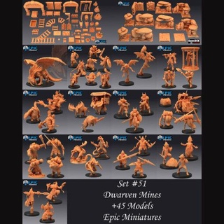epic june 2022 dwarven mines home miniatures 3d print model - Mito3D