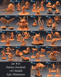 epic may 2021 psionic overlords set home miniatures 3d print model - Mito3D