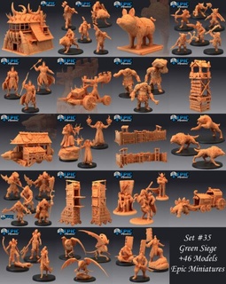epic november 2021 green siege set home miniatures 3d print model - Mito3D