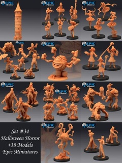 Epos Oktober 2021 Halloween Grusel einstellen Zuhause Haus Miniaturen 3d print model - Mito3D